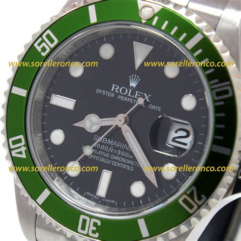 cerco rolex 50 anniversario anno 2006 ghiera verde|rolex 16610 date.